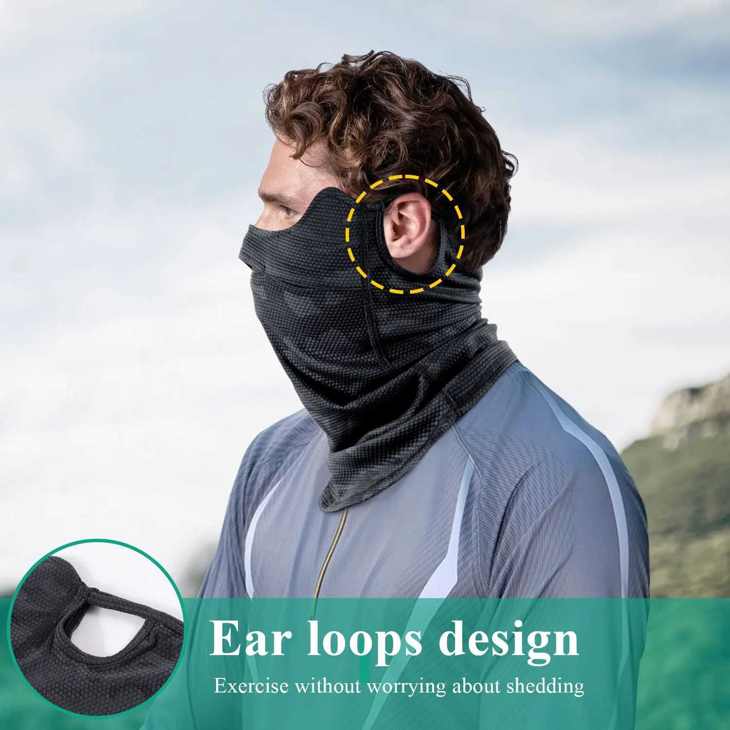 Cycling Bandana Scarf Hanging Ear Camo Tactical Breathable Face Mask Sport Hiking Bicycle Camping Riding Outdoor Ski Neck Cover M260320