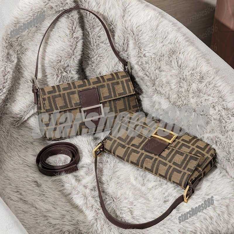 Evening Bags Designer bag High quality Women Crossbody baguette Bags Luxury Vintage Shoulder Canvas Messenger Underarm half moon Handbag Purse Wallet Canvas bag