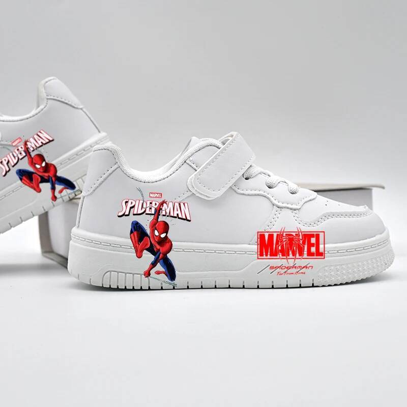 Designer Disney Disney Spiderman Children's Student Casual Shoes Kids New Design Sport Shoes Boys Girls Anti-Slip Outdoor Breathable Sneakers Lux