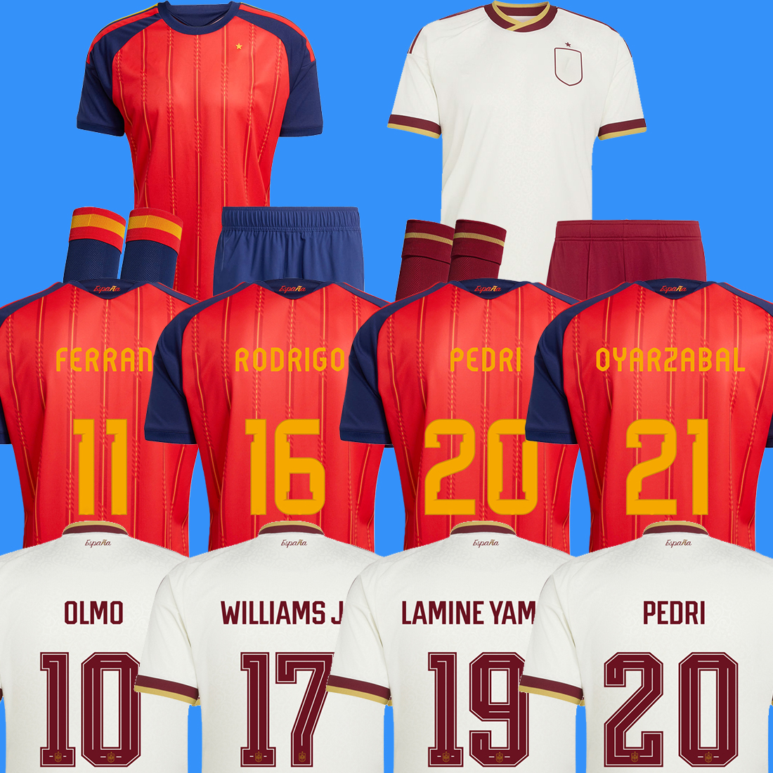 2026 Spain Retro soccer jerseys Espana PEDRI FERRAN OLMO RODRIGO OYARZABAL Football Shirt Fans Player Version