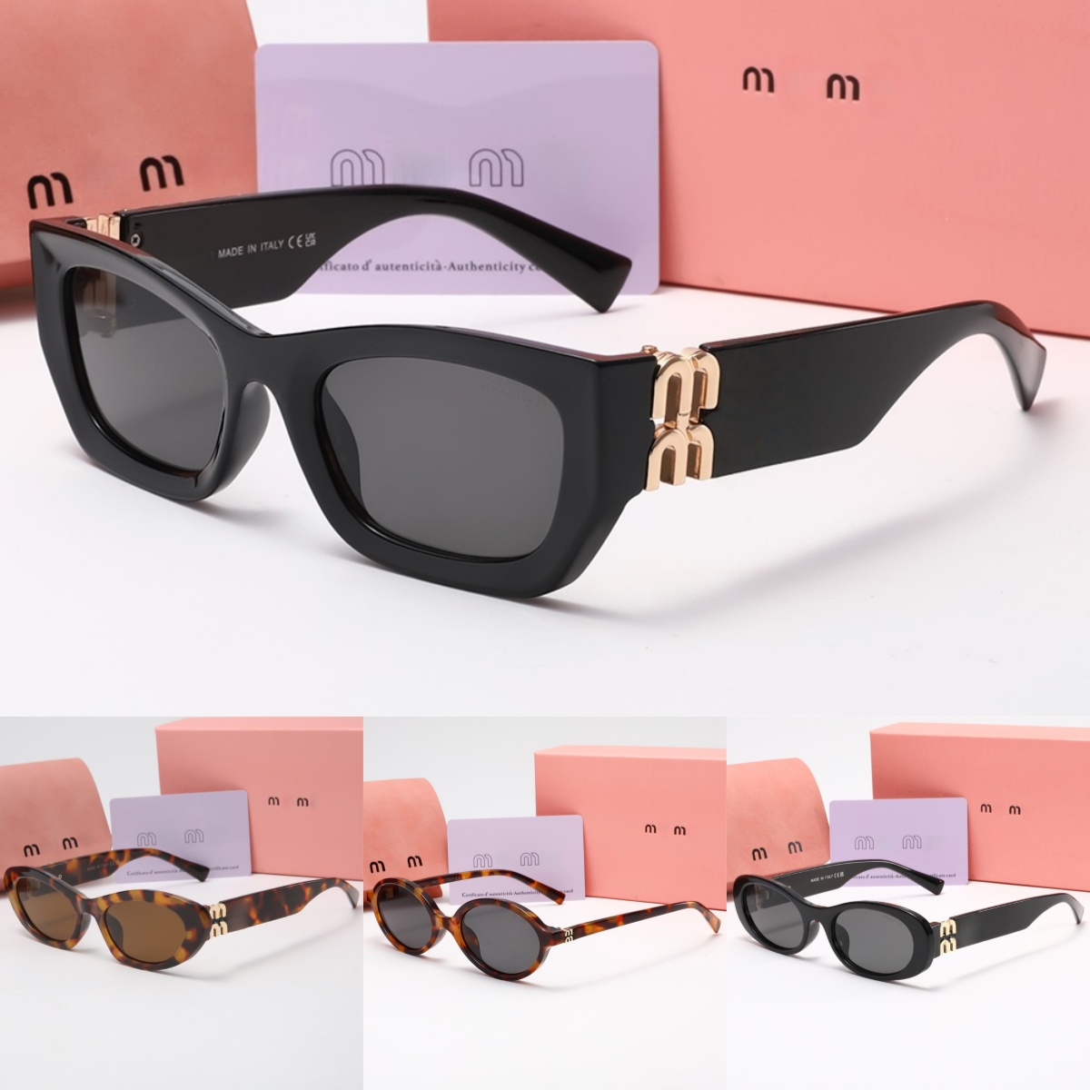 Free Shipping Designer Sunglasses UV400 Protection Glasses Black Transparent Tortoise Clear Frame Cat Eye Luxury Sunglasses Daily Beach Outdoor Sunglasses