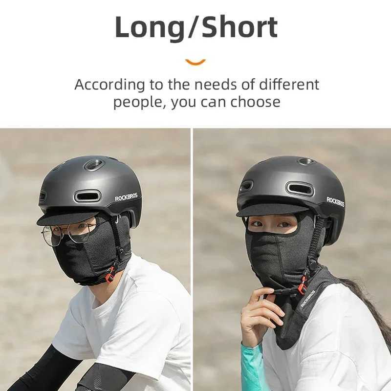 ROCKBROS Summer Cool Women Men Hat Anti-UV Full Face Mask Motorcycle Helmet Balaclava Ice Silk Breathable Dustproof Cycling M260320