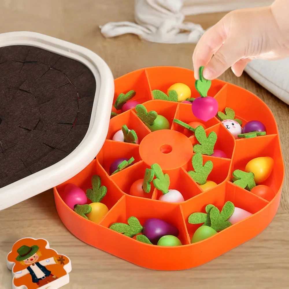 Baby Montessori Toys For Toddler Toys Educational Colorful Shape Toy Pull Carrot Set Counting Discouvery Toys For Kids Learning Y260319