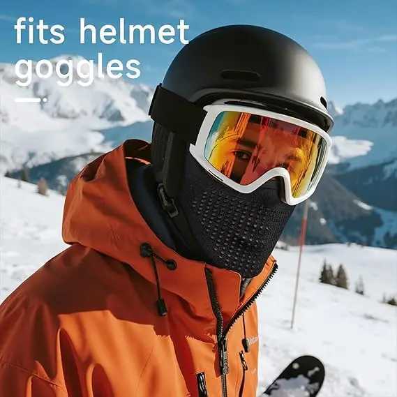 Men Women Cold-Proof Thermal Scarf Winter Ski Hat Balaclava Full Face Mask Ski Cycling Hunting Neck Cover Helmet Liner M260320