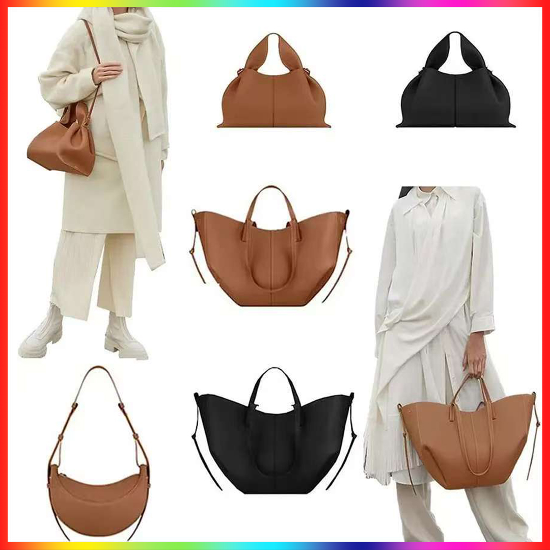 10A Luxury designer makeup bag women's polenen bag half moon bag cross body shoulder bag 2026 fashion tote underarm handbag clutch pochette shopping bag hobo bag purse