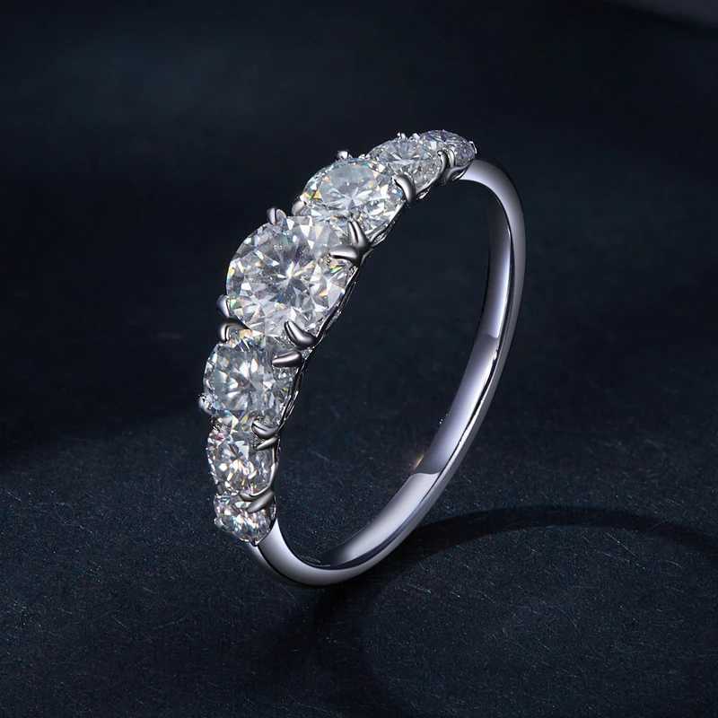 Bamoer U Moissanite Ring 925 Sterling Silver Unique 7 Moissanite Design Rings Women Fine Jewelry D Color VVS1 H260320 - view 3