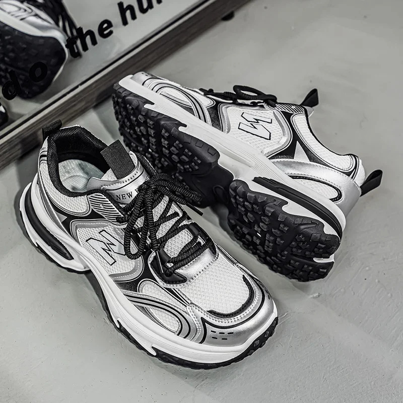 y ner Unisex Shoes Thick Bottom Platform Mixed Color All Match Sneakers Increasing Runway Skateboard Casual Trainers 260317