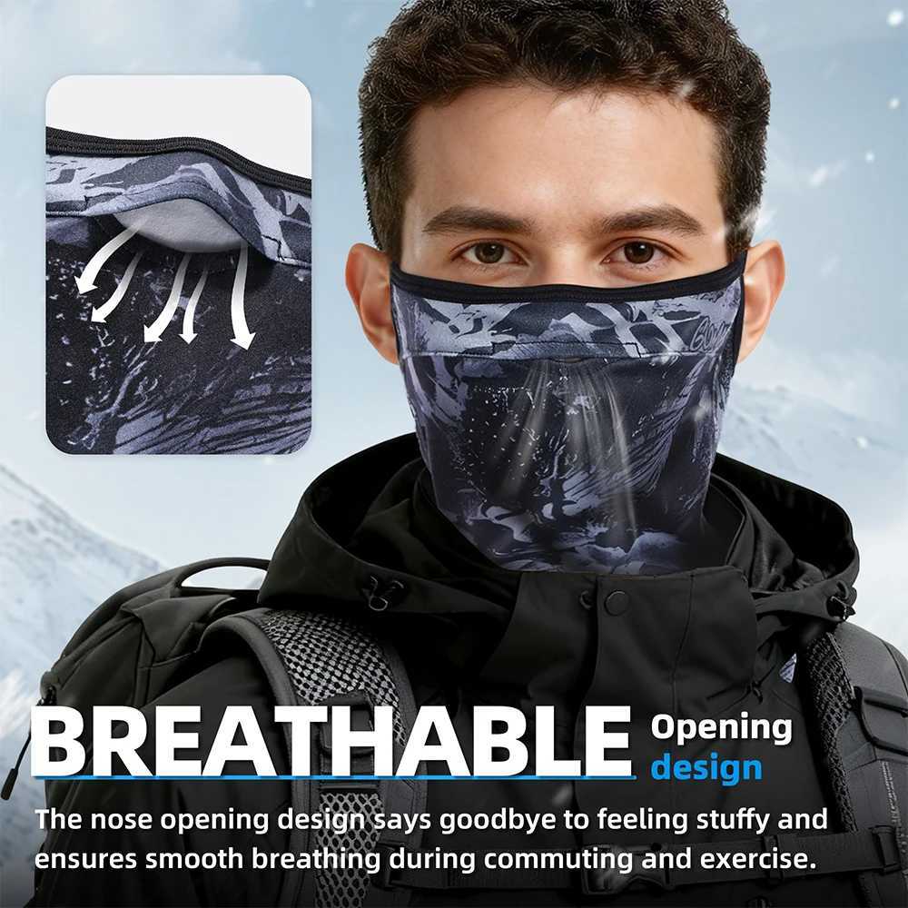 Thermal Bandana Winter Windproof Ski Half Face Mask Breathable Sports Running Cycling Hiking Camping Hunting Neck Warmer Gaiter M260320