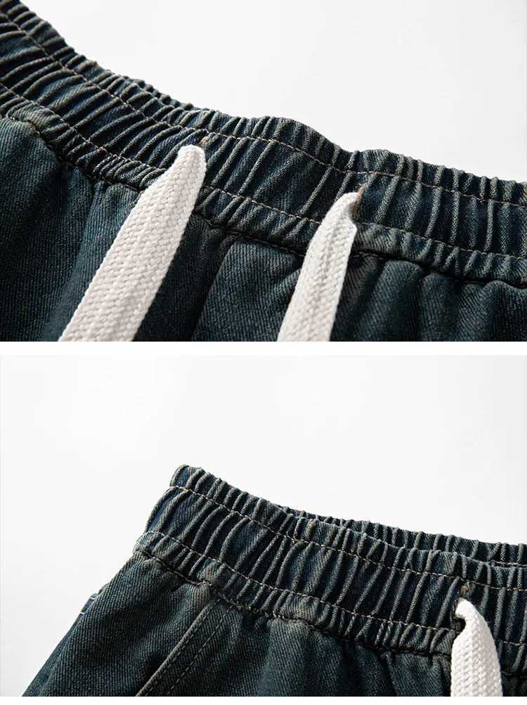 Broken hole jeans mens 2025 summer new loose straight leg American high street wide leg pants trendy brand versatile long pants D260320