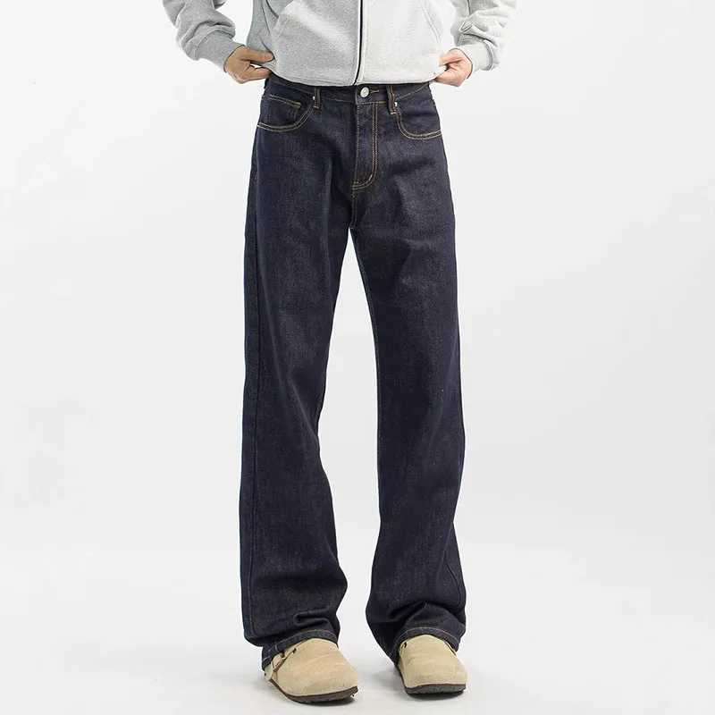 Korean Version New Denim Jeans Retro MenS Casual Pants High Street Wide Leg Pants Loose Straight Leg Pants D260320