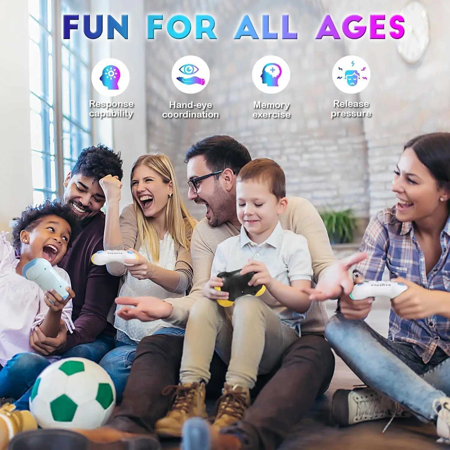 Electronic Pop Quick Push Gamepad consoles toys Chases RGB Light Fun Anti Stress Relief Game Machine Toy Gifts For Kids Adults Y260319