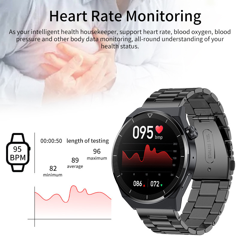 Men's Smart Watch Luxury 1.36 Inch Round Screen - Bluetooth Call, Sports Health Monitoring (Heart Rate/Blood Pressure), Multi-Function Hot-Sellin - view 3