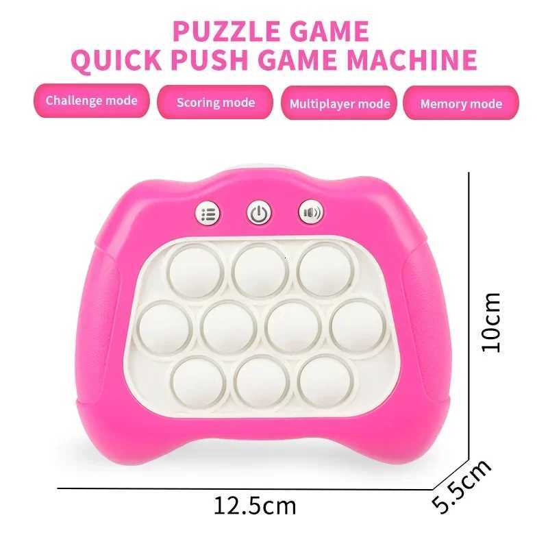 Pop Light Fidget Game Quick Push Bubble Game Handle Toys Boys Girls Anti-Stress Toys with LED Game Machine Relieve Stress Toys Y260319