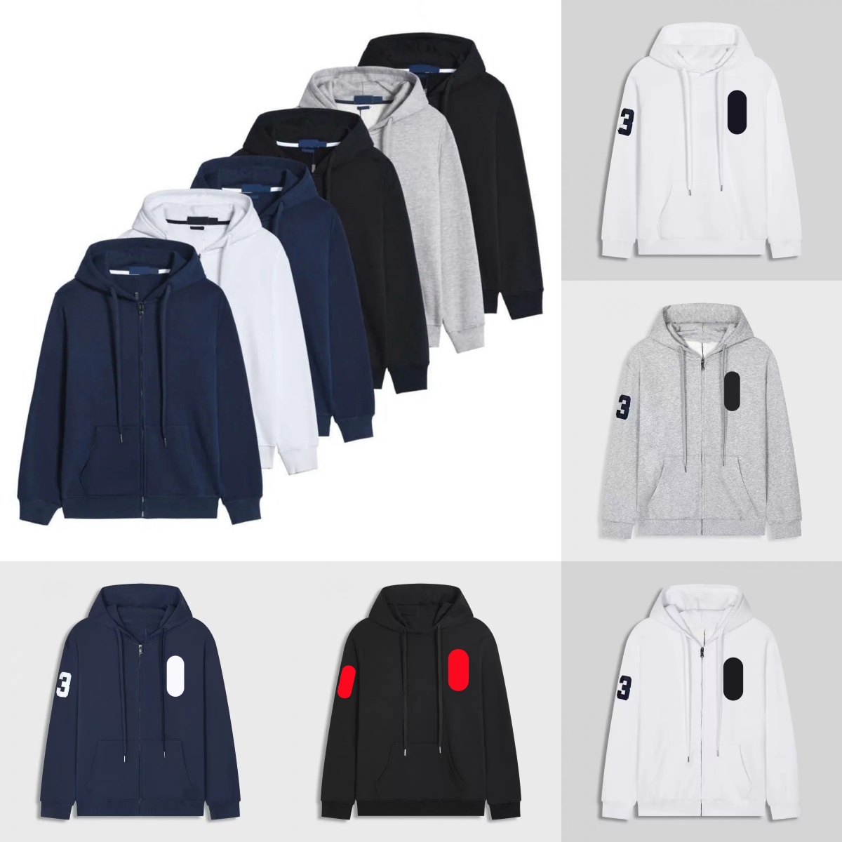 Designer hoodie for men Pull Polo hoodie Polo tracksuit quarter zip up men women polos hoodie Cotton cardigan fashion Hooded Pullover Shirt casual hoody Asian S-4XL