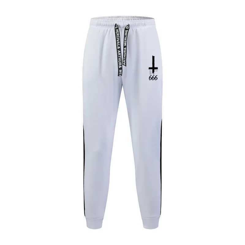 Mens Hooded Sweatshirts Sweatpants Satan Inverted Cross Hoodies Streetwear Male Autumn Winter Daily Casual Sports Jogging Suit M260320