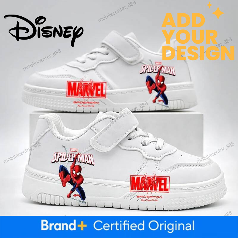 Designer Disney Disney Spiderman Children's Student Casual Shoes Kids New Design Sport Shoes Boys Girls Anti-Slip Outdoor Breathable Sneakers Lux