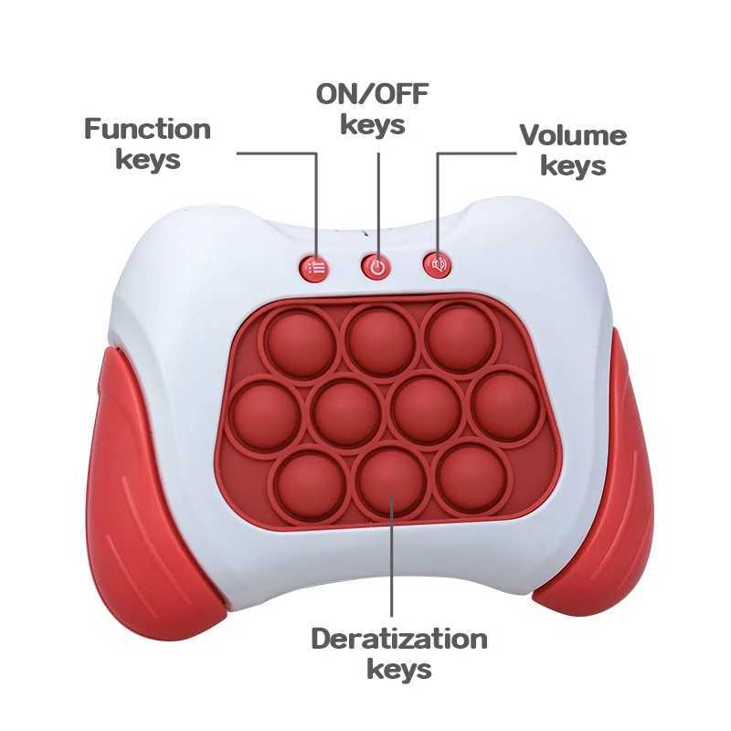 Electronic Pop Quick Push Bubble Game Machine Childrens Cartoon Fun Stress Relief Toy Boys and Girls Halloween Gifts Y260319