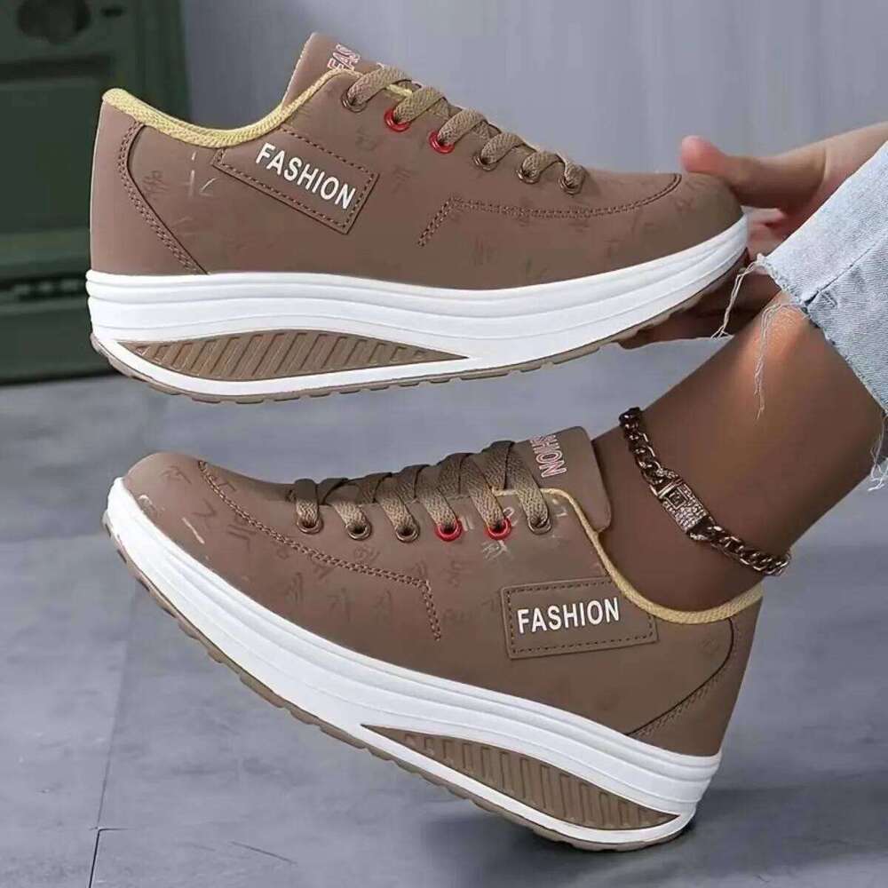 Woman's Casual Leather Swing Shoes Ladies Moccasins Breathable Women Platform Sneakers Zapatos Mujer 26Y0320