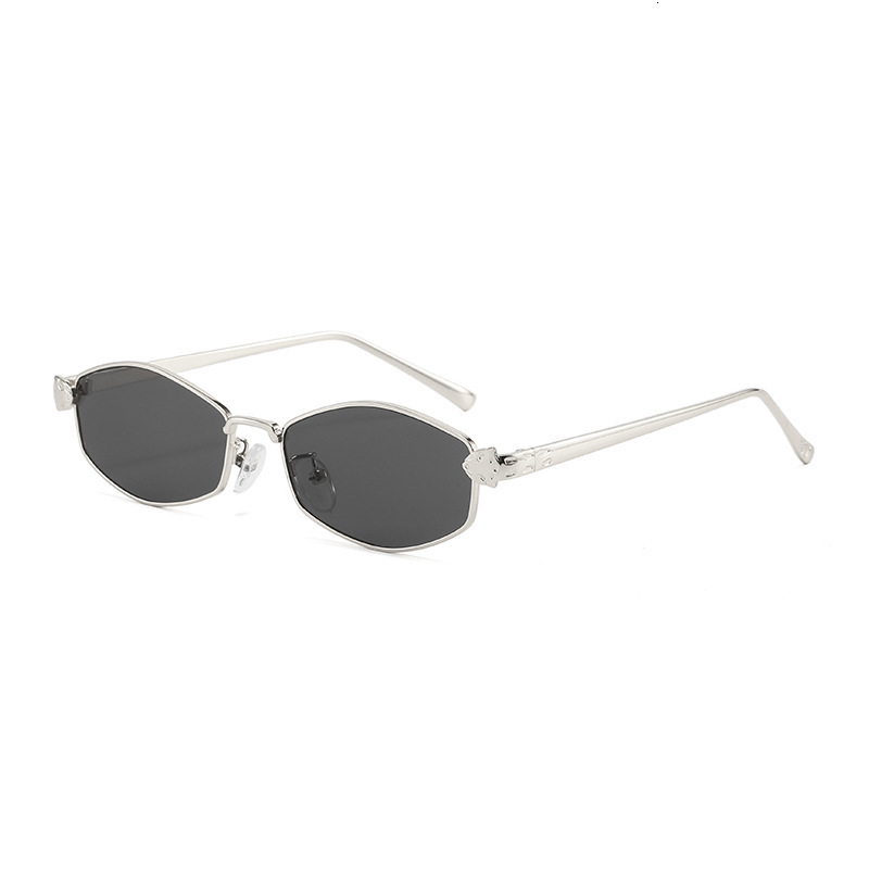 Luxury Sunglasses End Feel Designer Leopard Head Frame Metal Slimming Sunshade Glasses Diamond Shaped Model Glasses Eye Sanctuary Fashion accessories 