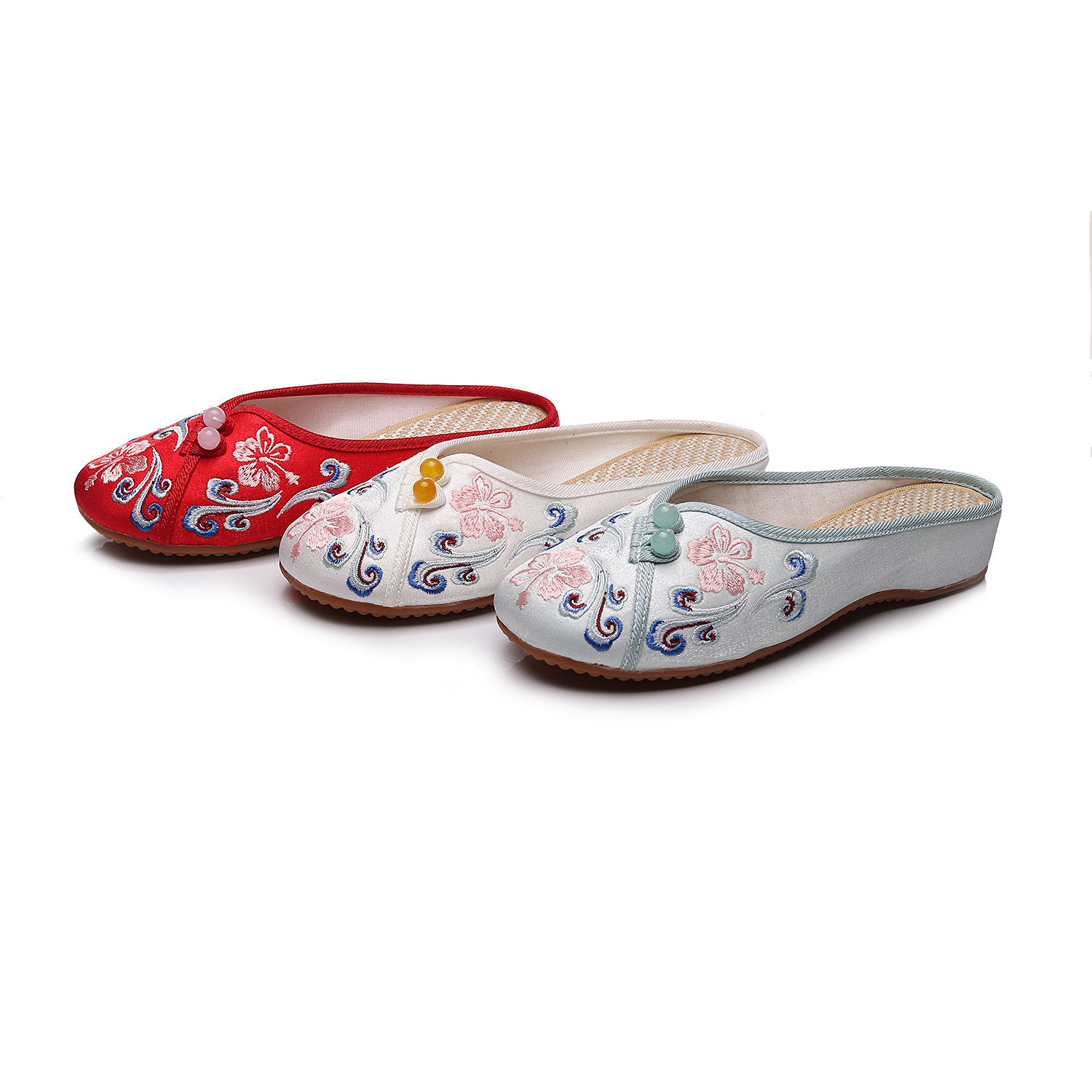 2026 Chinese Style Shoes Summer Style: New Summer Cloth Shoes For Women, Flat Soft Sole, Retro Embroidered Slipper With Buckle, Ancient Style Hanfu Sh