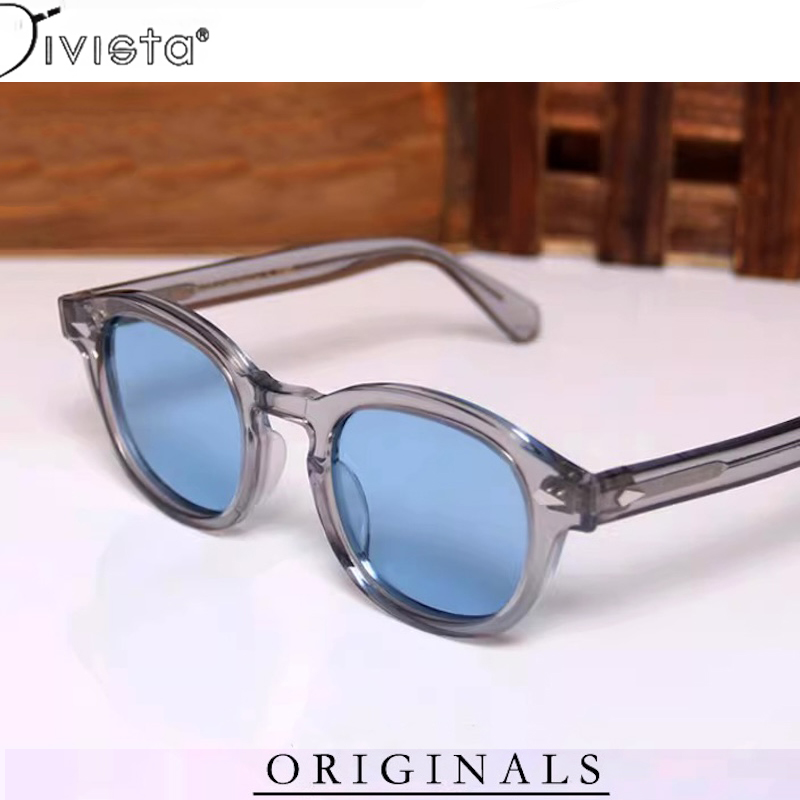 Original Lemtosh Sunglasses Johnny Depp High Quality Acetate Frame Polarized Glasses Men Round Luxury Brand Vintage Driving Fishing IVSTA Fashion Acce