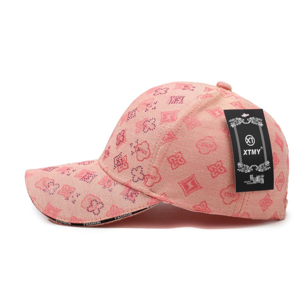 Korean-style Decorated Baseball Cap With Diamond-shaped Letters Designer Baseball Cap Fashionable And Versatile Suitable For Both Men And Women To Wea
