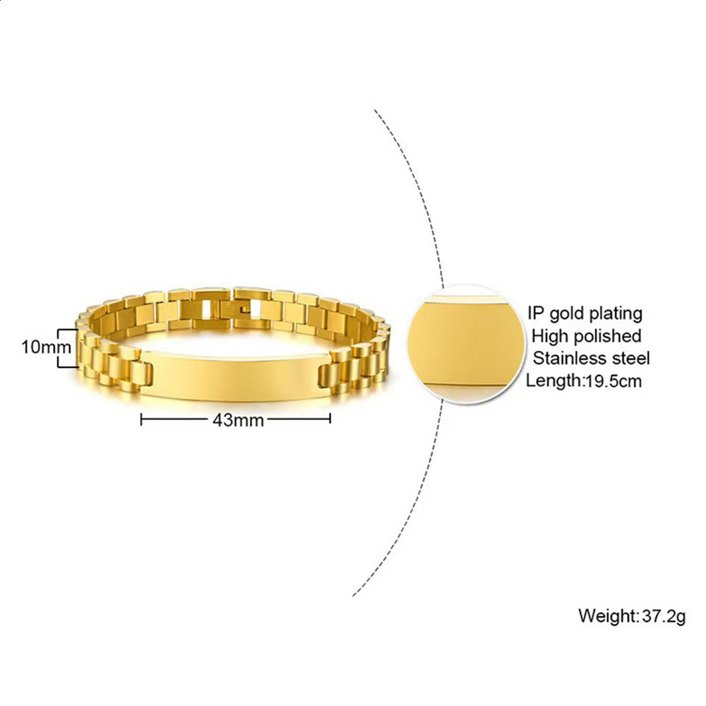 Minimalism Stainless Steel Strap Chain Bracelet for Women Men Waterproof Magnetic Buckle Charm Bracelet 2025 Trendy Jewelry Gift 260104