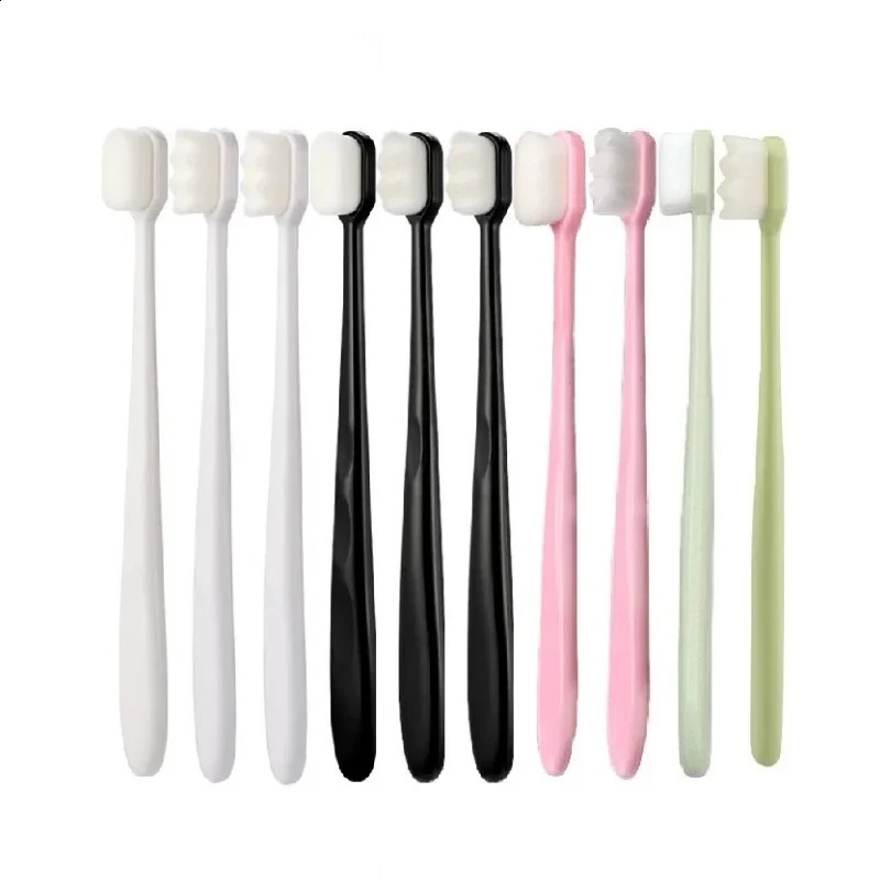 10pcs/set Toothbrush Million Nano Bristle Ultrafine Adult Tooth Brush Teeth Deep Cleaning Dental Oral Care Brush Portable Travel 260320