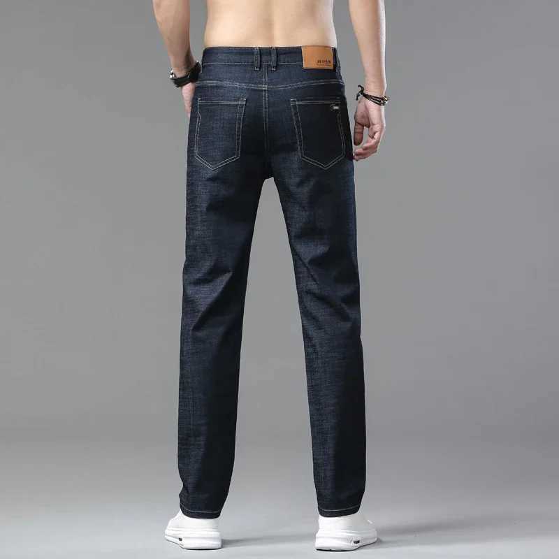 2025 Summer Thin Mens Casual Jeans Classic Style Stretch Straight Fashionable Versatile Light Business Denim Long Pants Male D260320