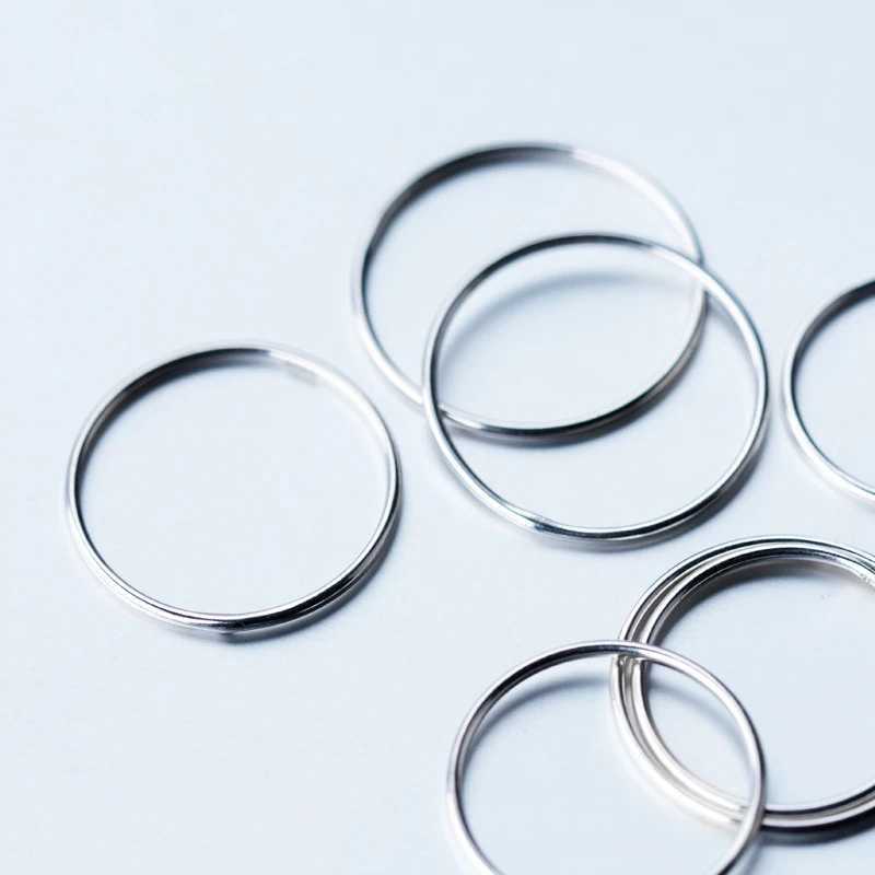 Modian Silver Simple Circle Stackable Ring 925 Sterling Silver Multiple Sizes Finger Rings For Women Fashion Fine Jewelry H260320 - view 4