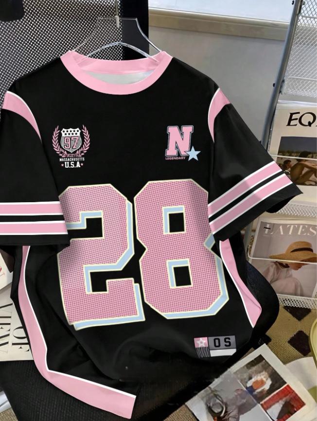 Hot selling fashionable men's summer personalized letter print comfortable and breathable round neck T-shirt outdoor street top