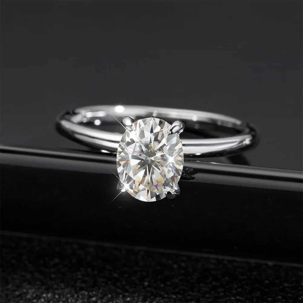M-JAJA 1-3CT Oval Cut Moissanite Diamond Engagement Ring for Women 925 Sterling Silver Ring Bridal Wedding Band with Certificate H260320 - view 3