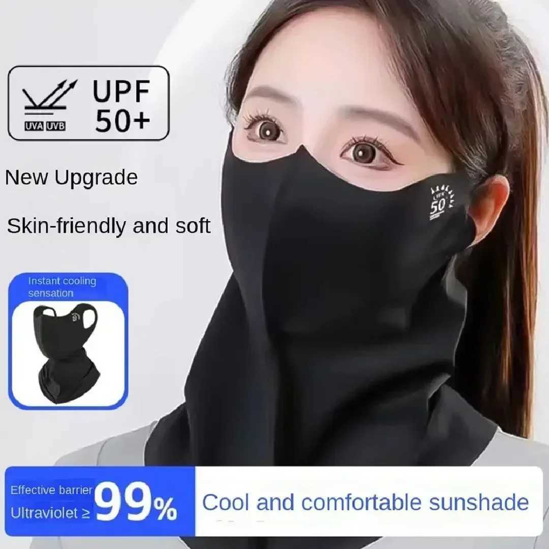 1PC UPF50 3D Ice Silk Face Mask Neck Scarf UV Protection for Outdoor Cycling Sports Sunshade Dustproof Fashion cycling mask M260320
