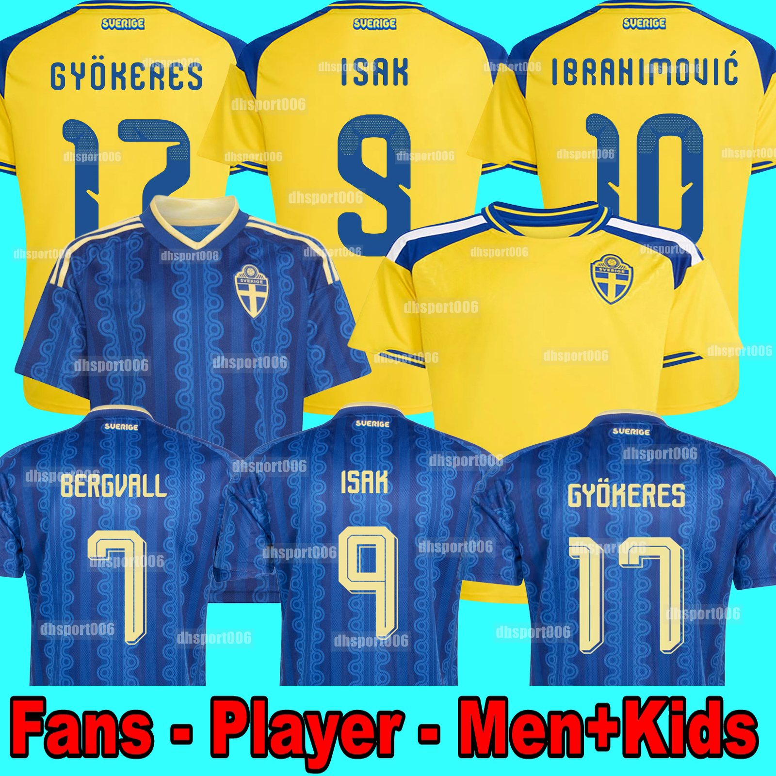2026 2027 Sweden soccer Jerseys 26 27 isak Gyokeres Elanga Bergvall Nygren Larsson uniform home away Football Shirt
