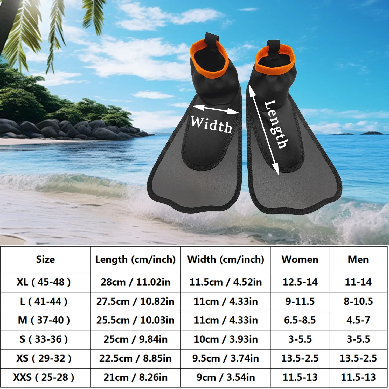 Ultra Light Foldable Swim Fins Adults Portable Travel Snorkel Quick Dry NonAbsorbent Fabric Flippers with Heel Strap 260312
