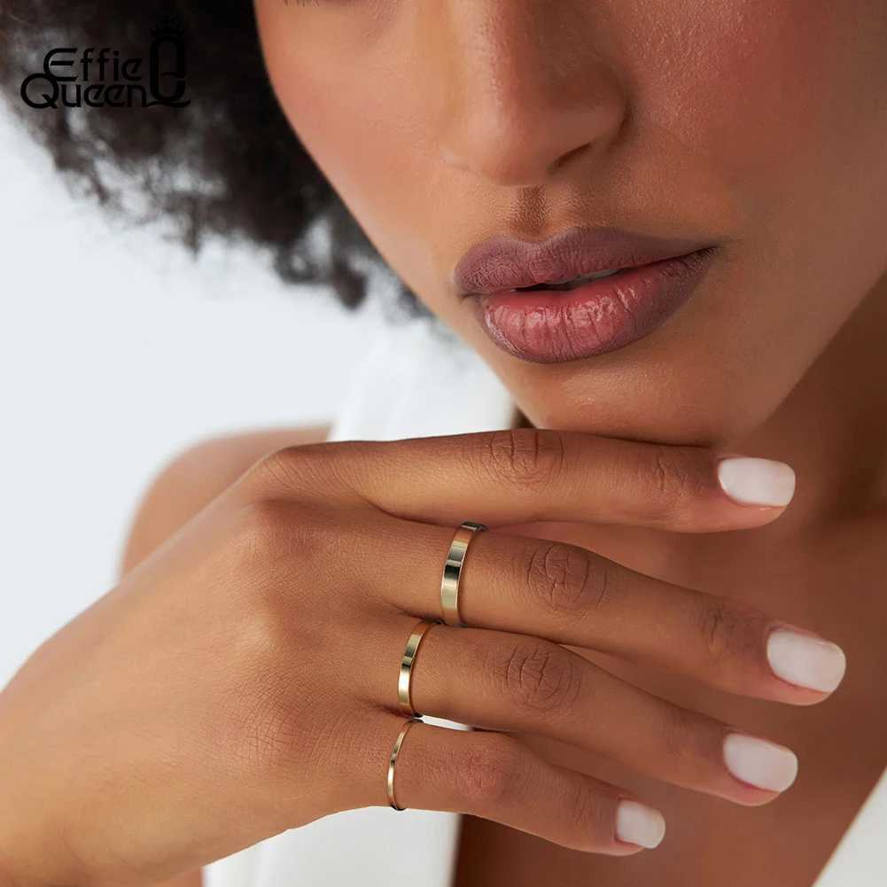 Effie Queen Fashion 925 Sterling Silver Ring Perfect Polished Simple Design Unisex Jewelry Propose Wedding Jewelry Gift APR33 H260320 - view 6