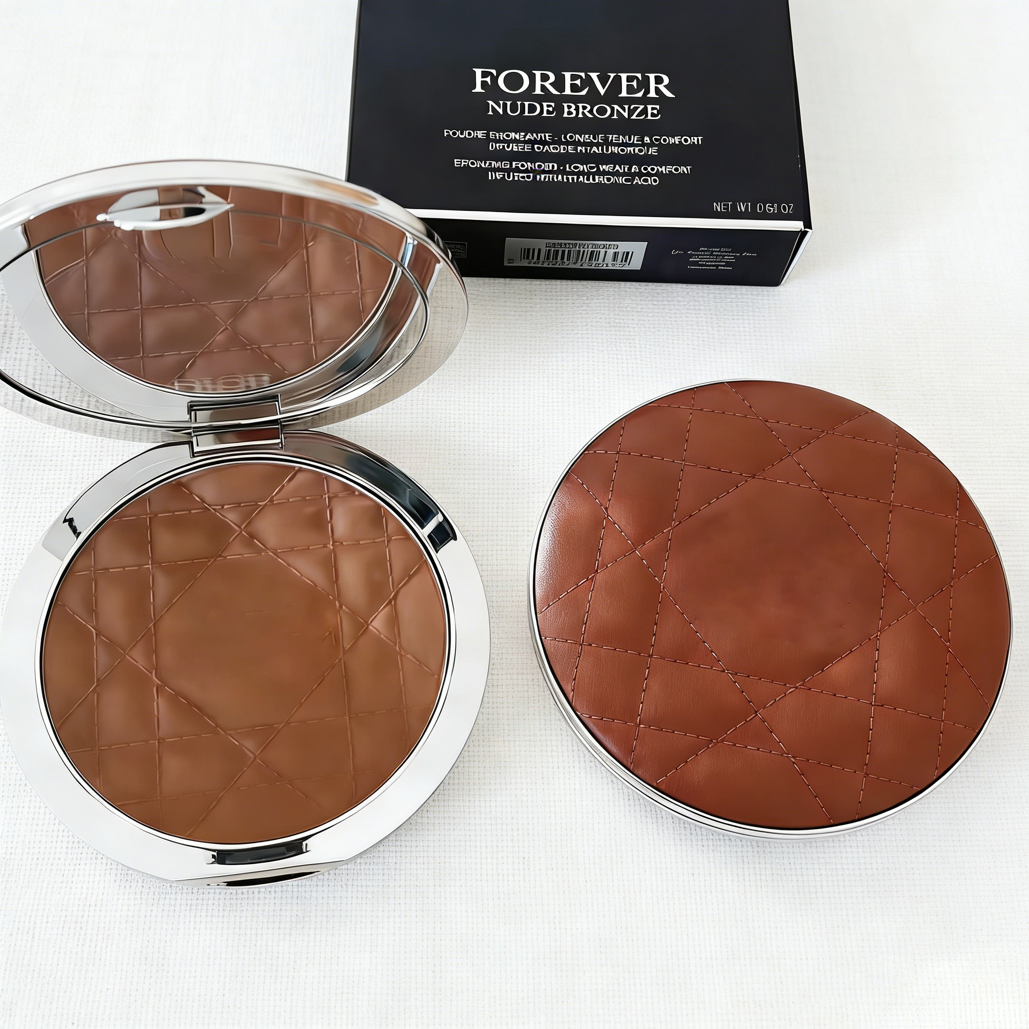 Designer Brand 9g Bronze Leather Compact Pressed Powder Shades Lightweight Buildable Coverage Oil-Absorbing For Flawless Complexion High Quality Fast Ship