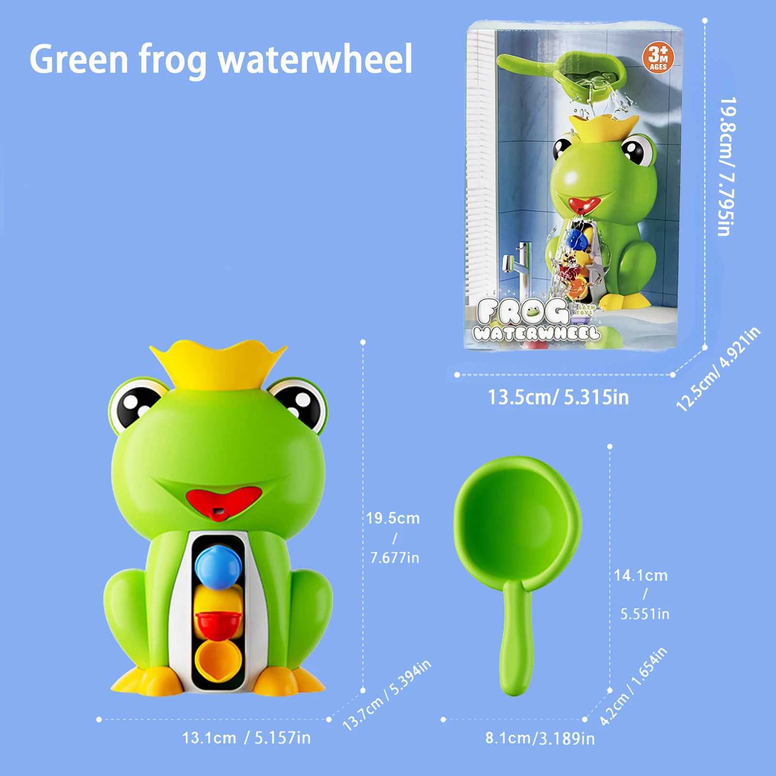 Baby Bath Toys Children Playing In Water Frog Water Wheel Bathroom Bath Bath Fun Toys Y260319