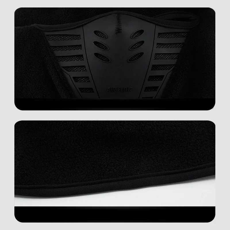 Motorcycle Mask Fleece Thermal Neck Full Face Mask Keep Warm Riding Balaclava Biker Ski Winter Windproof Dustproof Face Shield M260320