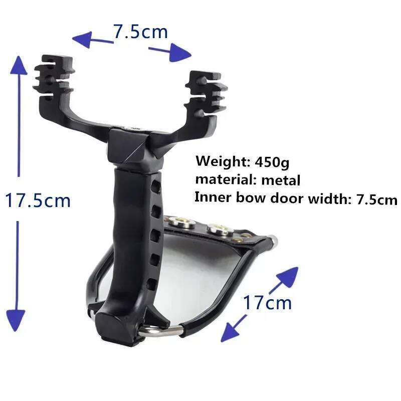 With Wrist Support Power Slingshot Traditional Metal Big Oower Outdoor Hunting Slingsshot Catapult Rubber Band 26L0320