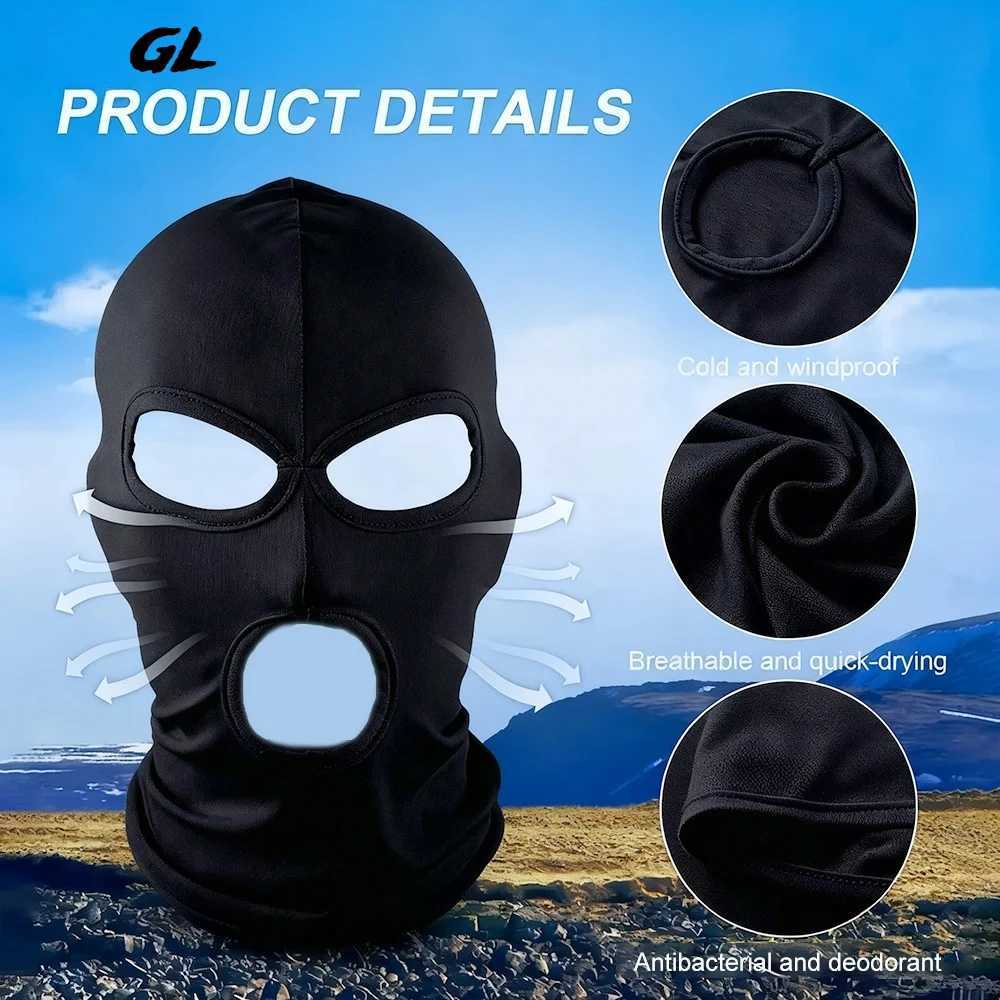Balaclava 3 Hole Full Face Mask Ski Mask for Men Women Breathable Motorcycle Cycling Riding Sports Balaclava UV Protection Mask M260320