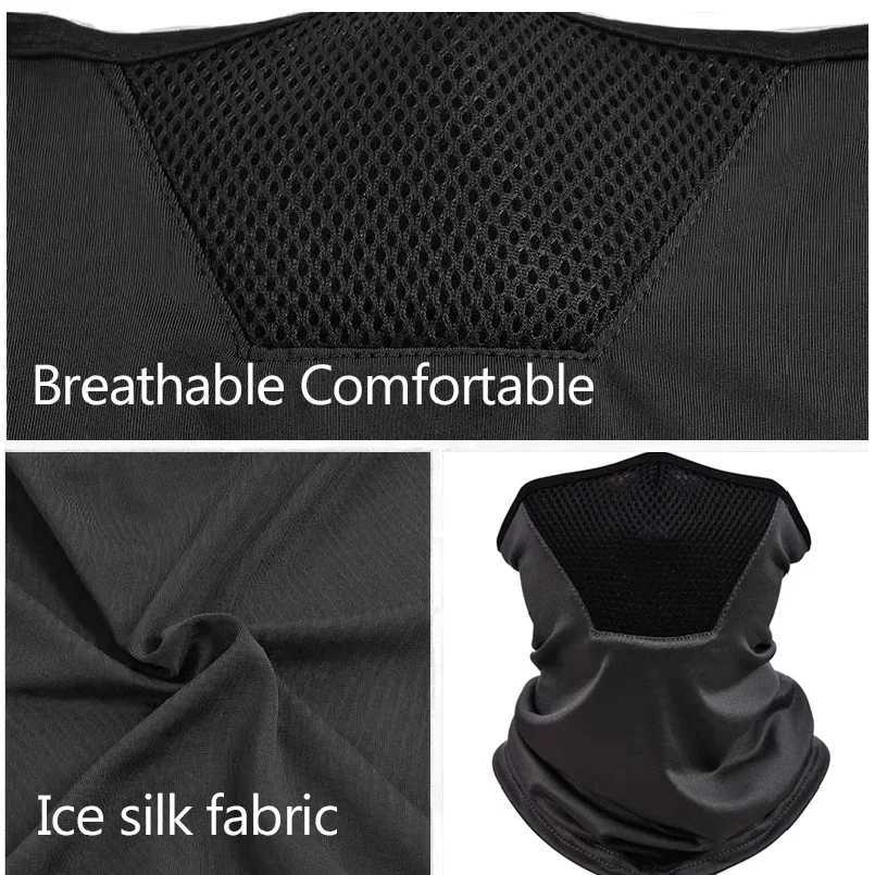 Outdoor Mens Hiking Cycling Mask Scarf Breathable Neck Gaiter Sport Motorcycle Summer Sun Ultra UV Protection Face Cover M260320