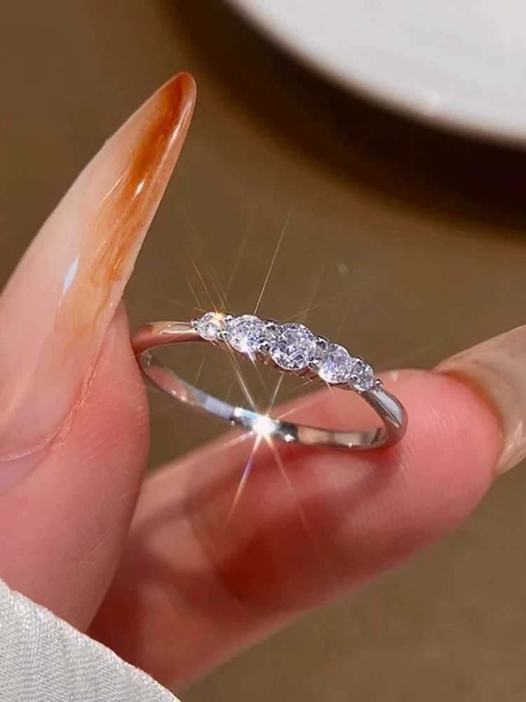 925 Sterling Silver Full Zircon Simplicity Fashion Gorgeous Ring For Women Engagement Wedding Luxury High Quality Fine Jewelry H260320 - view 5