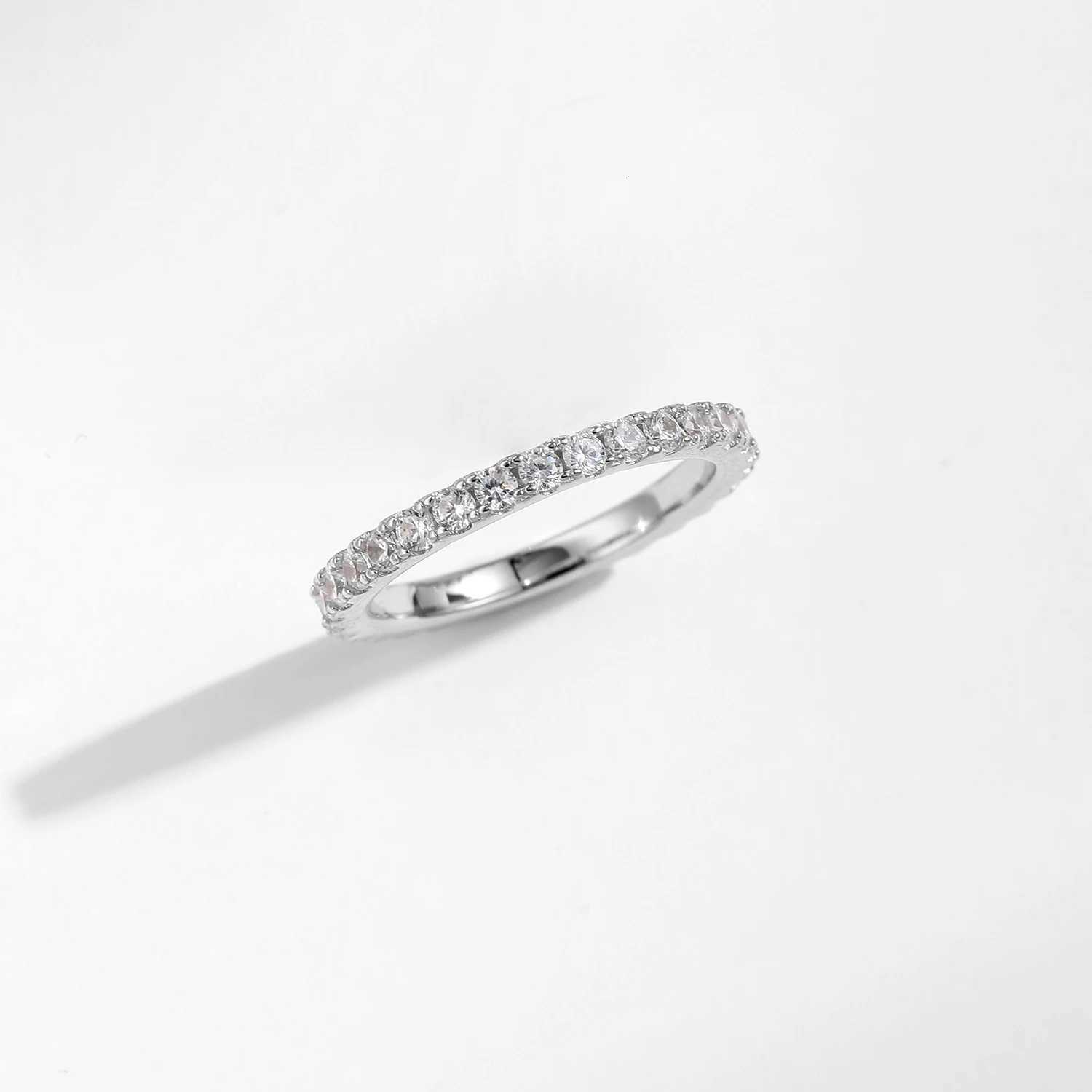 MODIAN Luxury D Color Moissanite Band Stackable Ring For Women Real 925 Sterling Silver Wedding Jewelry With Exquisite Box Gift H260320 - view 7
