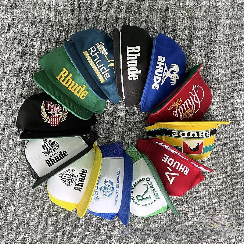 rhudelys designer Ball Caps Tide Brand American Truck Hat Men's and Women's Same Style Flat Brim Baseball Cap Autumn and Winter mens hat 5b1