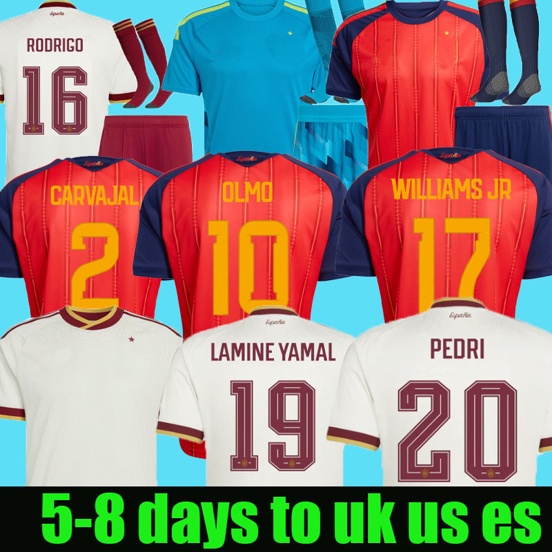 spain 2026 2027 Soccer Jersey MORATA FERRAN CARVAJAL 25 26 National Team Football Shirt 26 27 Men Kids Kit LAMINE YAMAL Camisetas Espana RODRI OYARZABAL FINAL home red