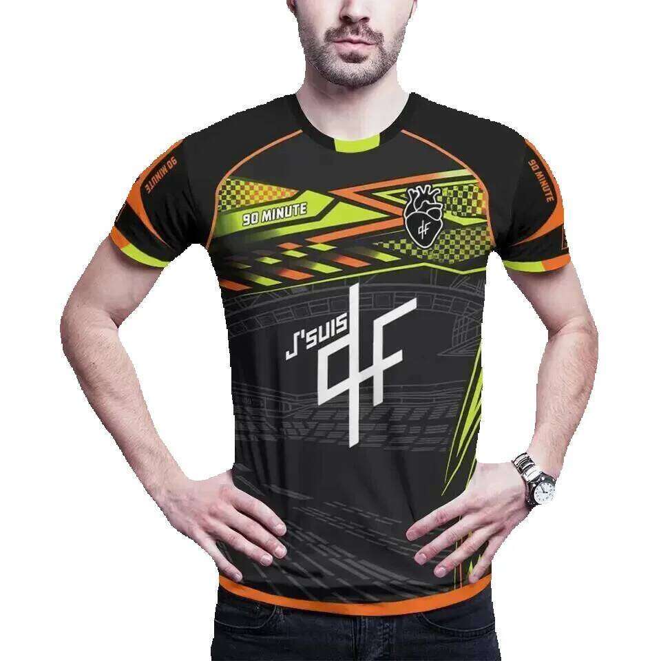 90 Minute PNL J'suis QLF Printed Jersey Men's and Women's Youth Short Sleeve Football Training T-Shirt Adult Children's Clothing