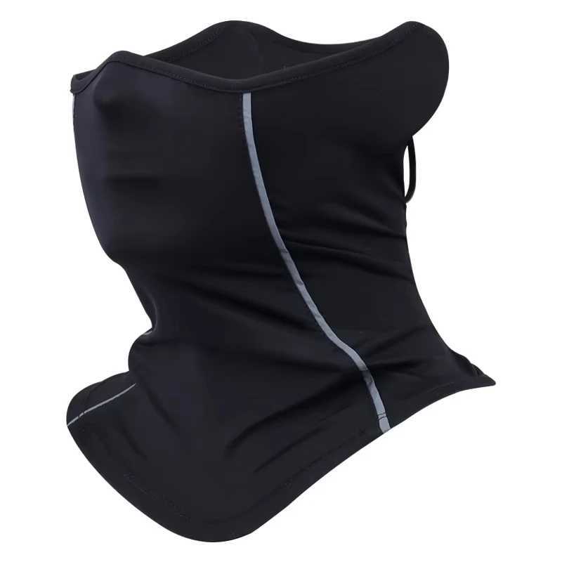 Reflective Nigh Riding Half Face Mask Summer Ice Silk Sunscreen Dust-proof Neck Collar Scarf Sports Bandana Men Women M260320