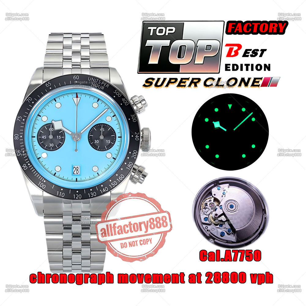 Designer Watch Men's Hot black bay watch super clone watches ZF Factory V3 high quality 41mm Automatic Chronograph DD7750