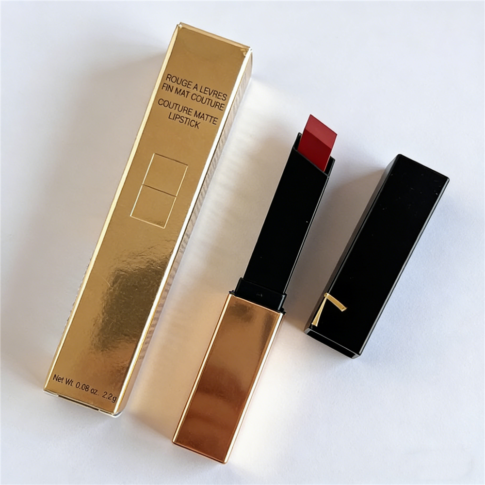 Luxury Small Gold Bar Lipstick 2.2g 16 Colors ROUGE A LEVRES Retro Red Y Letter Design Lip Makeup Cosmetics Fast Delivery
